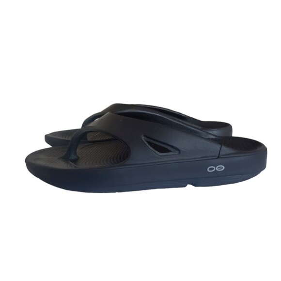OOFOS Ooriginal Black Recovery Thong Flip Flop Sandals Slide Men's Size 9 - Picture 6 of 11